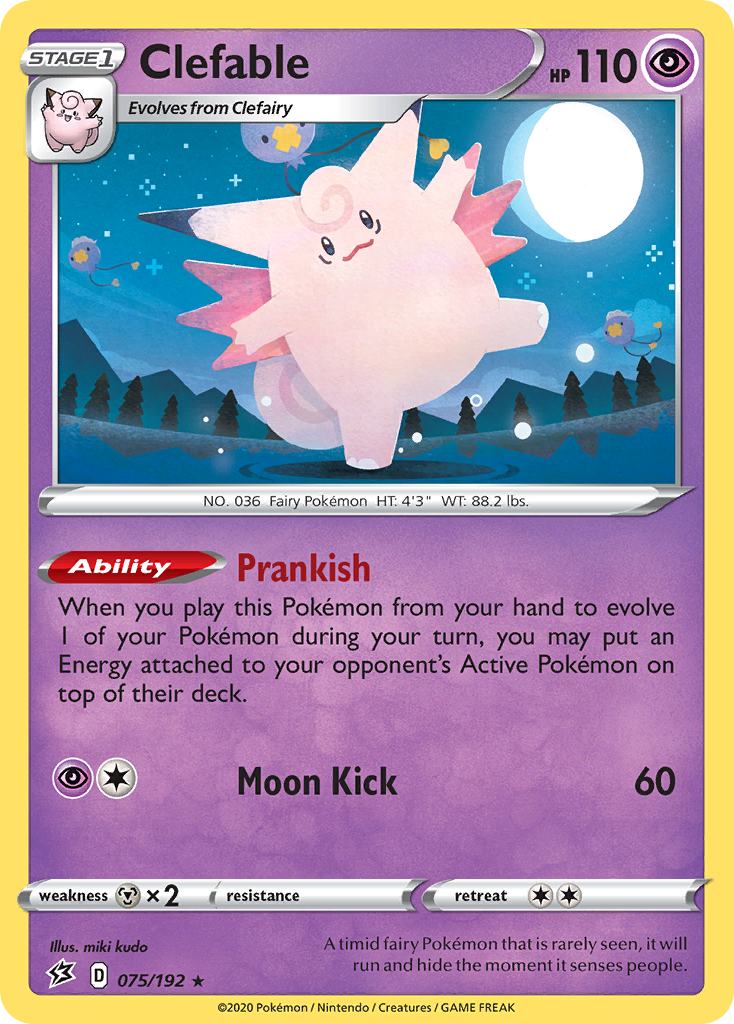 Rebel Clash Holo Clefable #75/192